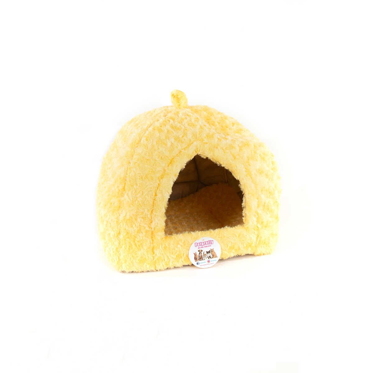 petpretty - Piramit Peluş Yatak Sarı